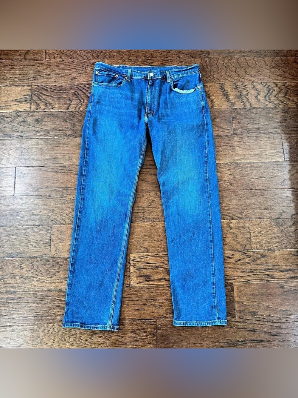 Levi’s Men’s 505 Jeans Regular Straight Leg 38x34 Medium Wash Blue Denim